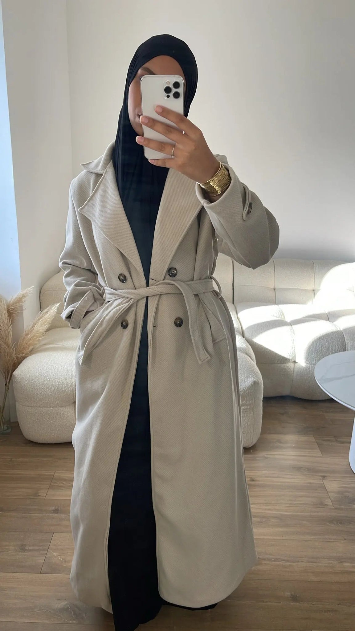 Trench long Beige